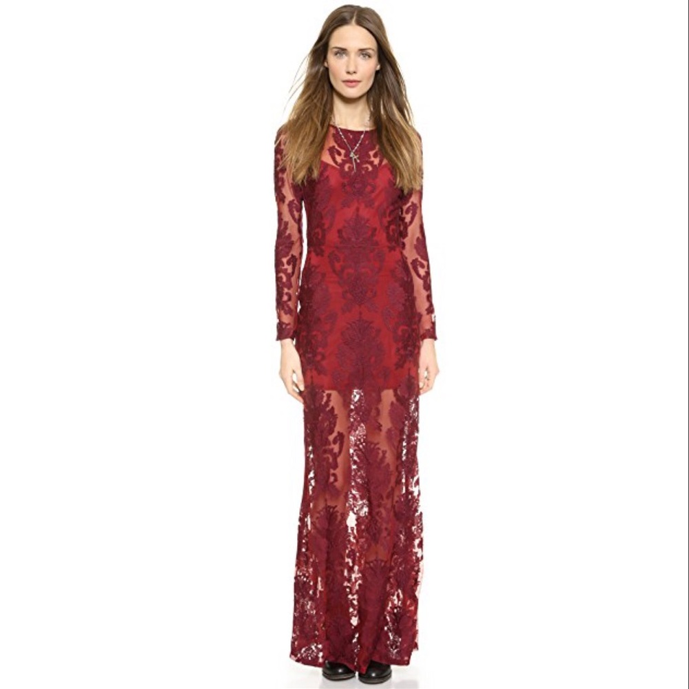 For Love and Lemons burgundy dress